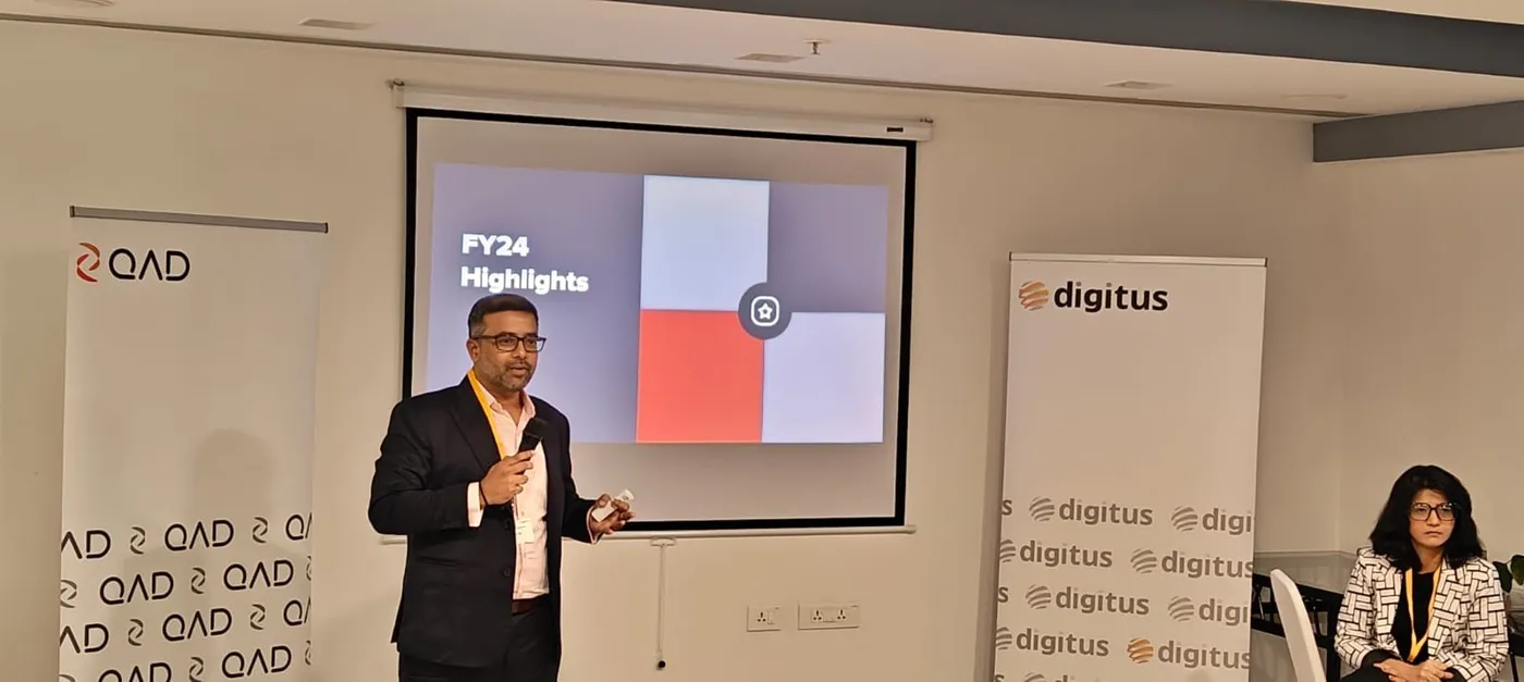 Sanju Dahifale from QAD Channel Sales Manager sharing QAD Highlights